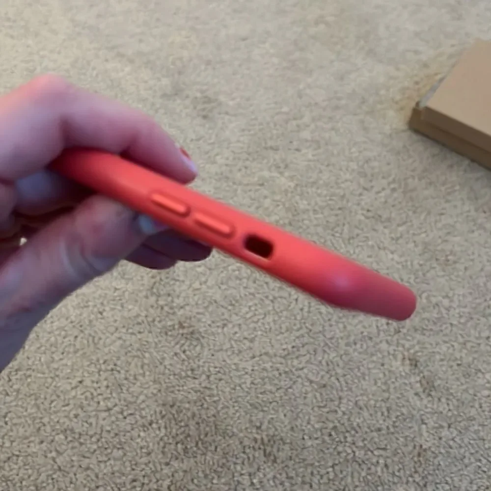 Apple Red Leather Phone Case